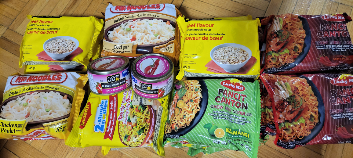 2 Tuna can and 20 noodles