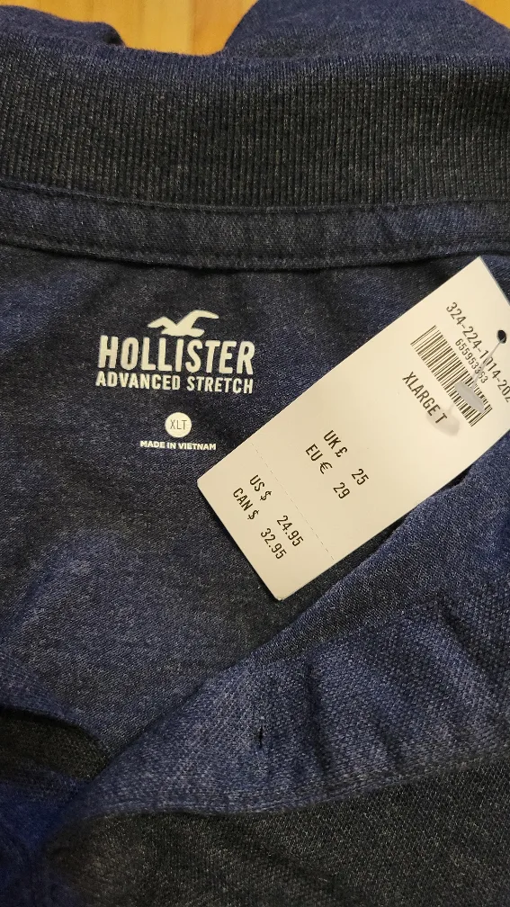 New Hollister Advanced Stretch Polo - XL Tall image indicator(2)
