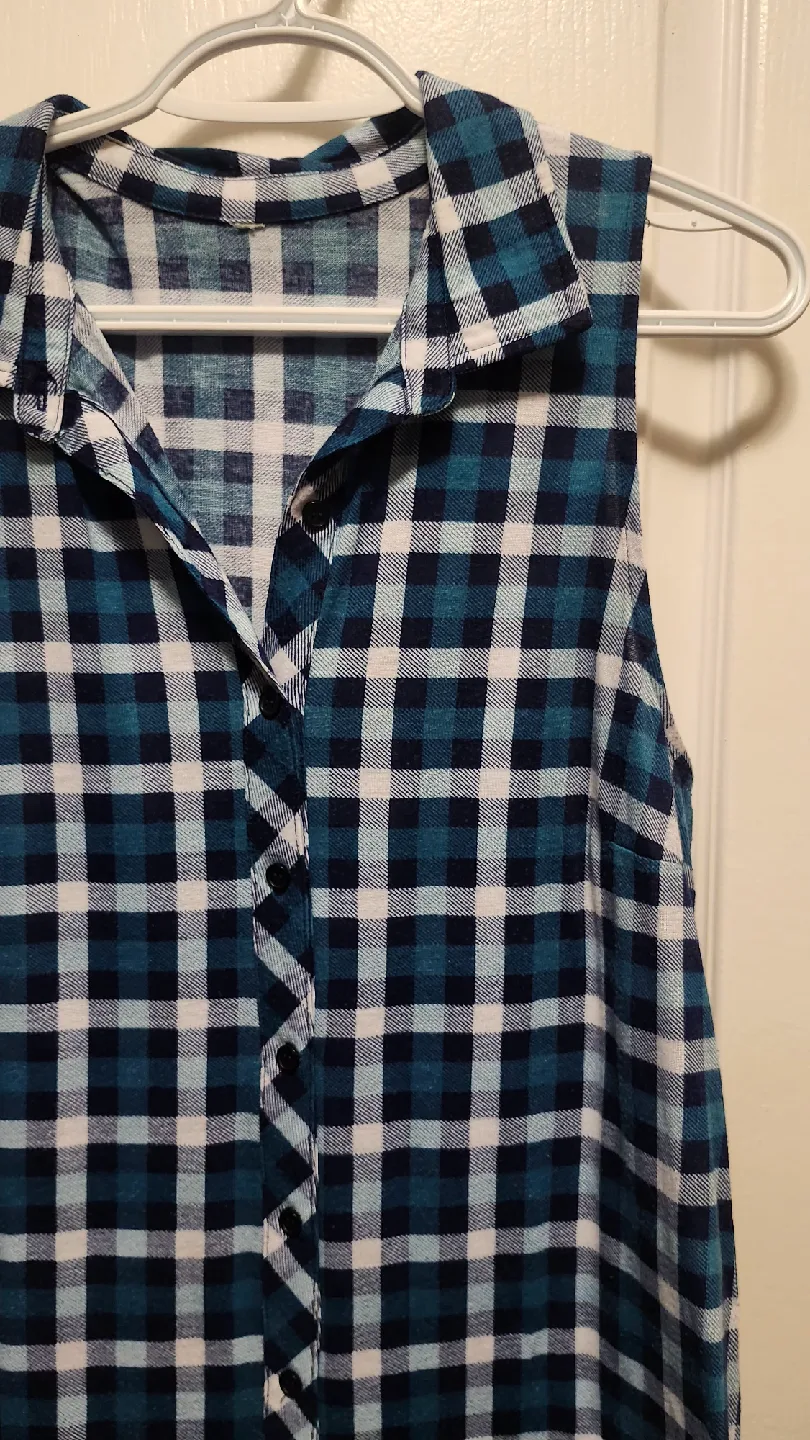 Sleeveless Plaid Dress sime Medium image indicator(3)