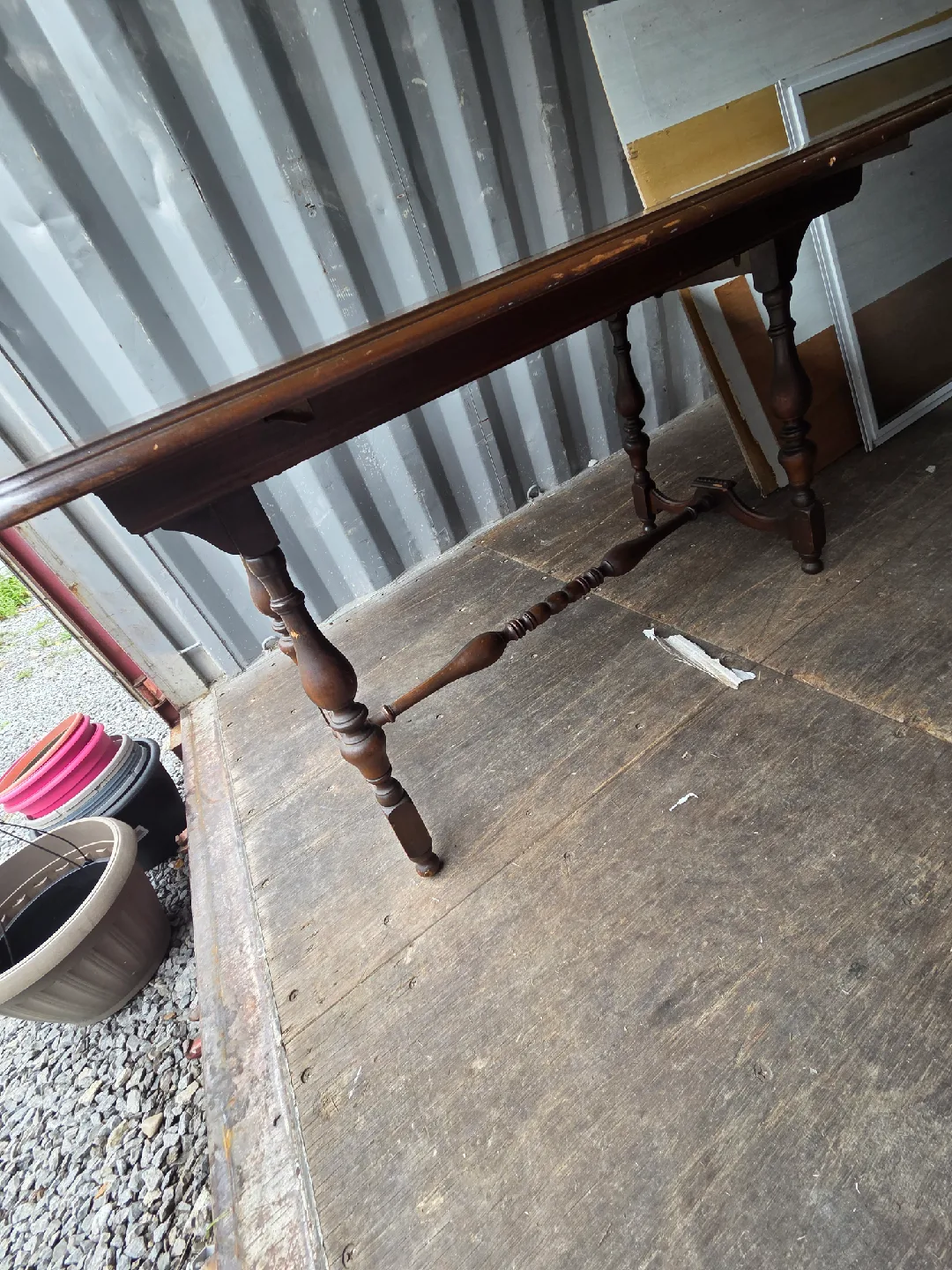 Antique Wooden Extendable Dining Table image indicator(7)