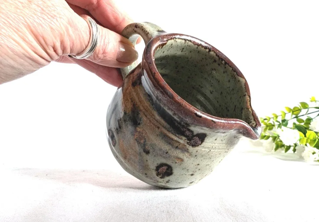 Studio Pottery Creamer ~ Retro Kitchenware ~ Glazed Pottery image indicator(2)