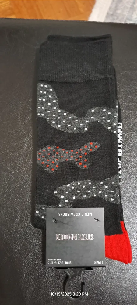 Steve Madden Men's Crew Socks, Size 6-12.5 thumbnail