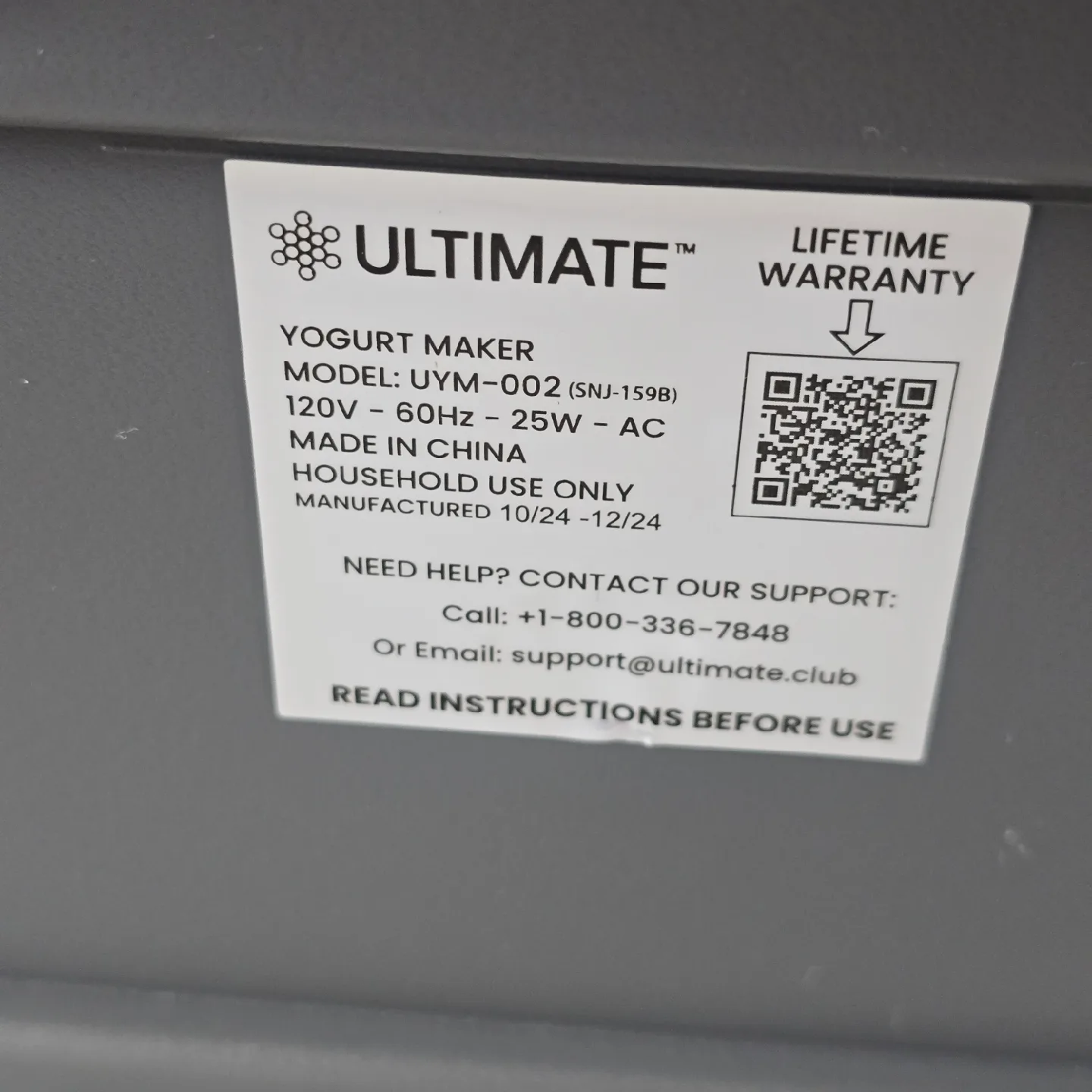 ULTIMATE Yogurt Maker UYM-002 image indicator(3)