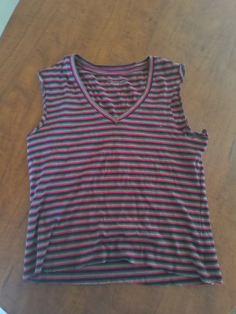 Denver Hayes Striped Sleeveless Top - M