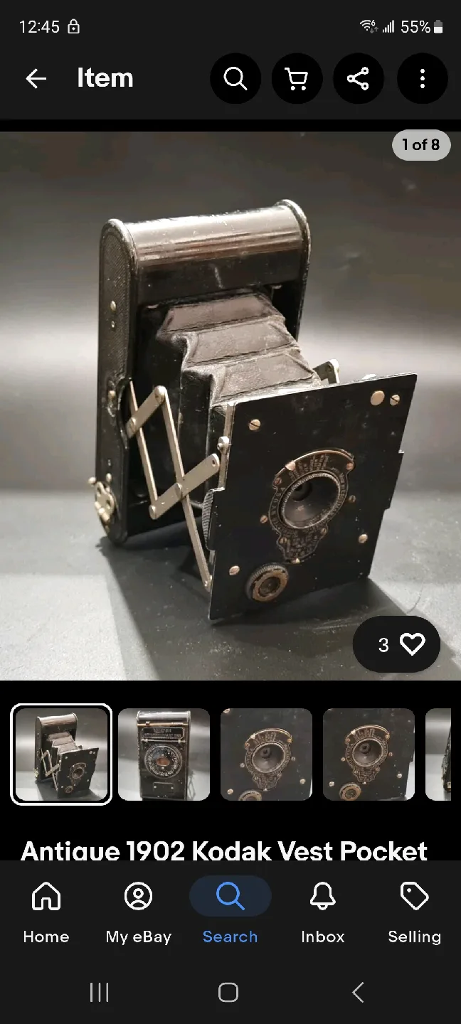 Antique 1902 Kodak Vest Pocket Camera image indicator(4)