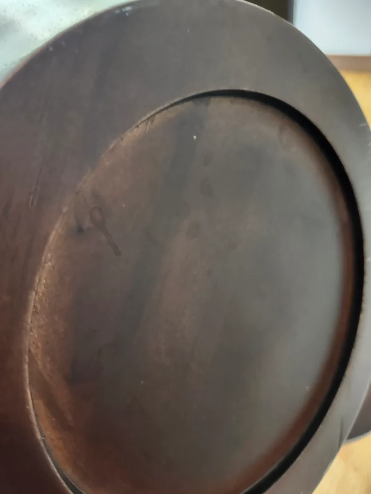 Dark Wooden Salad Bowl With Stand image indicator(5)