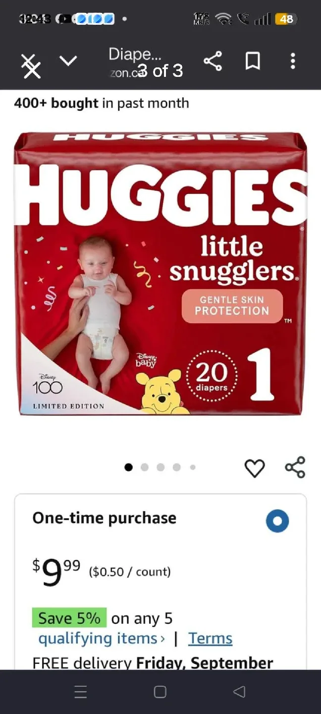 Huggies Little Snugglers Size 1 Diapers, 20 Count image indicator(2)