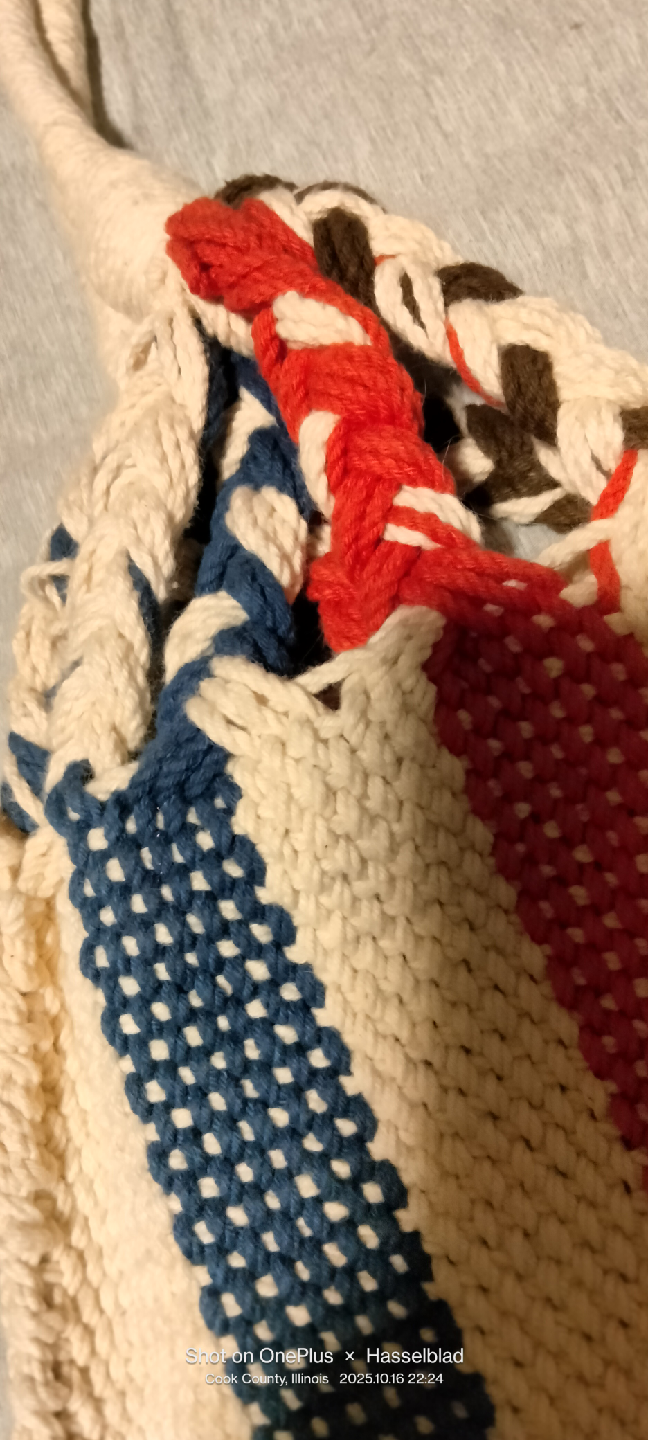 Striped Woven Tote Bag - photo 2