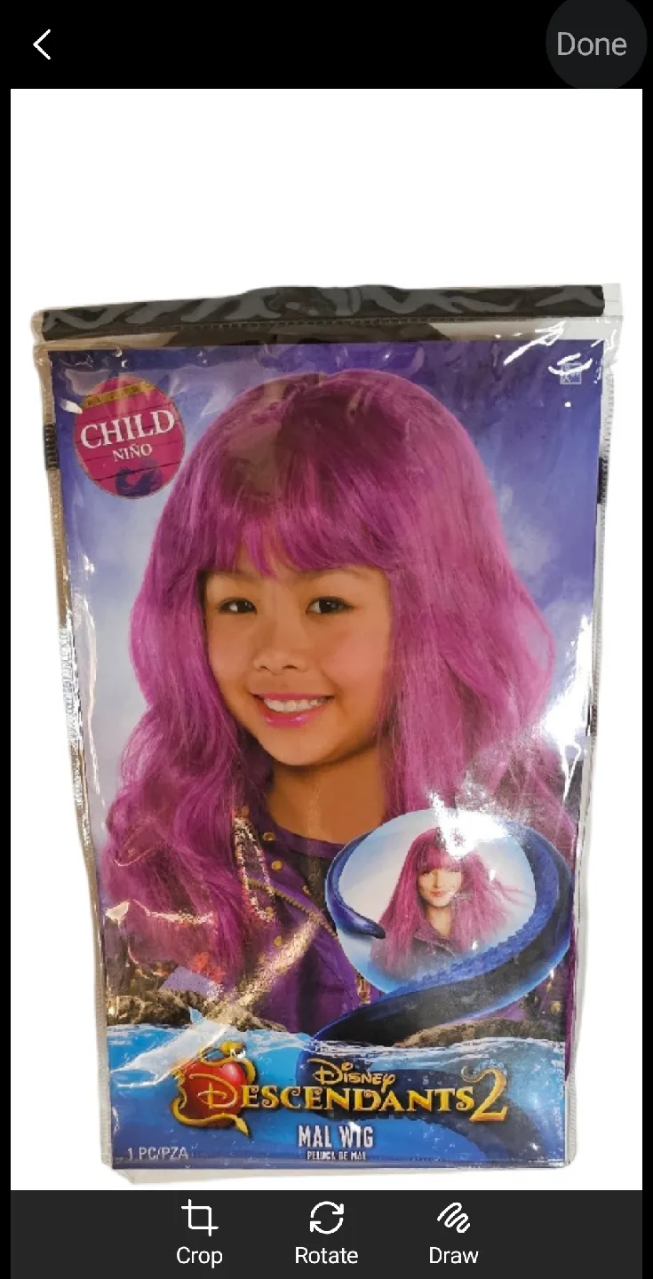 ⁷Disney Descendants 2 Mal Purple Wig - Child Size thumbnail