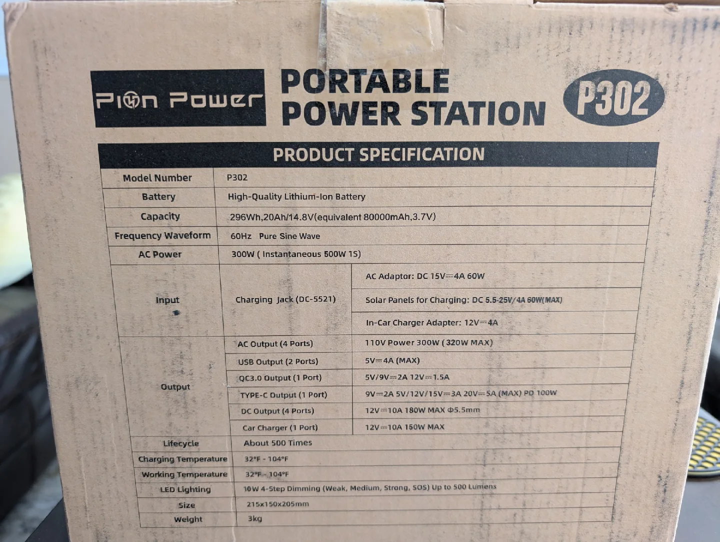 Pion Power P302 Portable 300W Power Station - BNIB! image indicator(3)