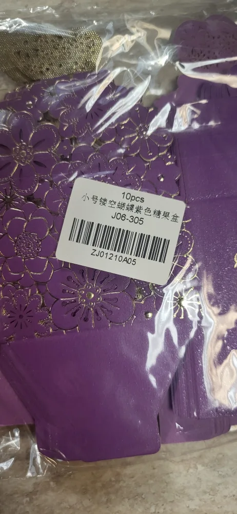10pcs Small Hollow Butterfly Purple Sugar Boxes image indicator(2)