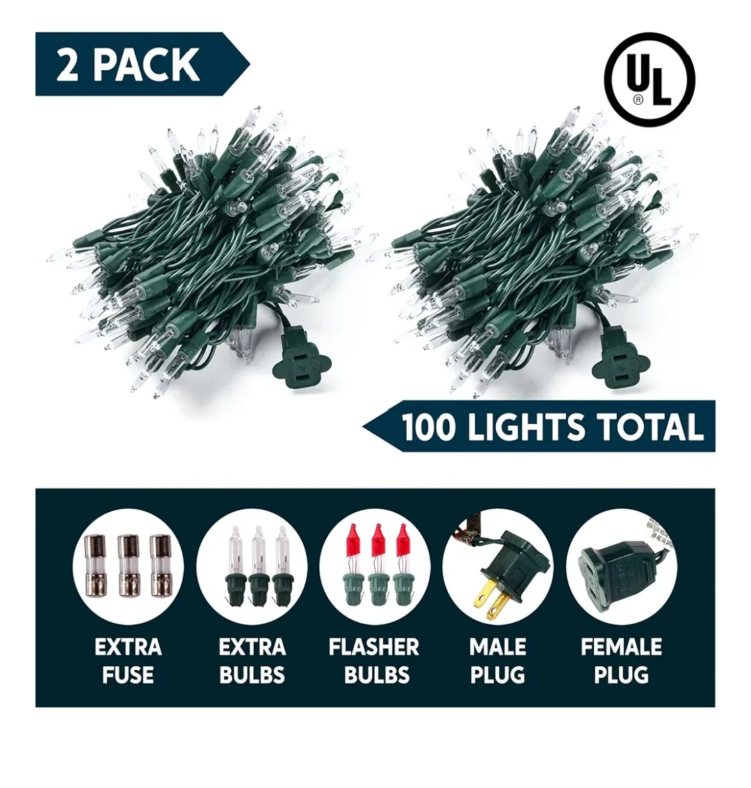 String Lights 100 T5 Clear White Bulb image indicator(2)