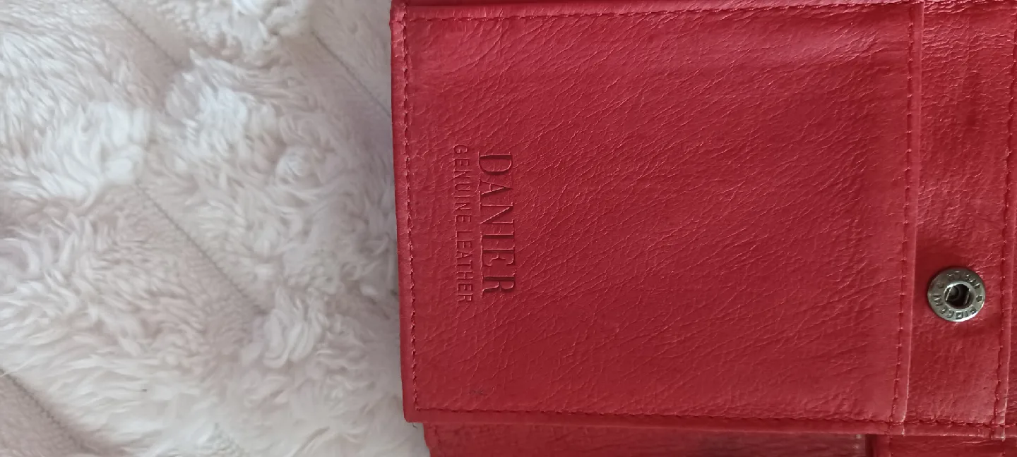 Danier Genuine Leather Red Wallet thumbnail