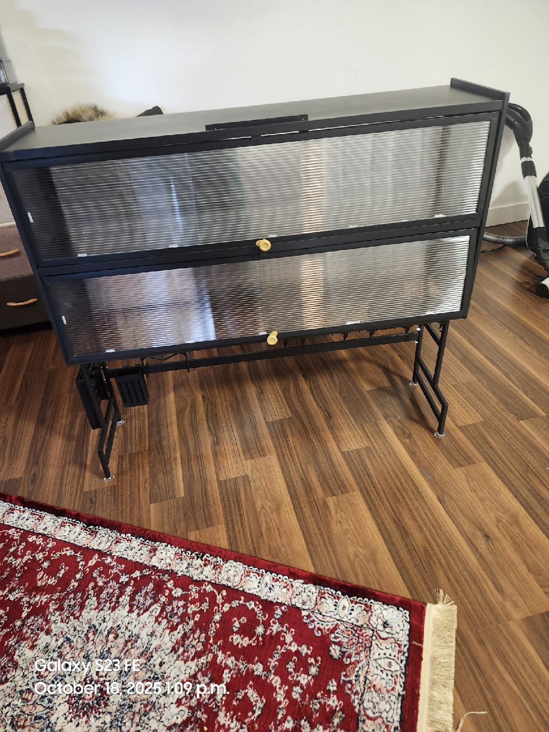 Black Transcontinental Reptile Enclosure/ huge dish rack