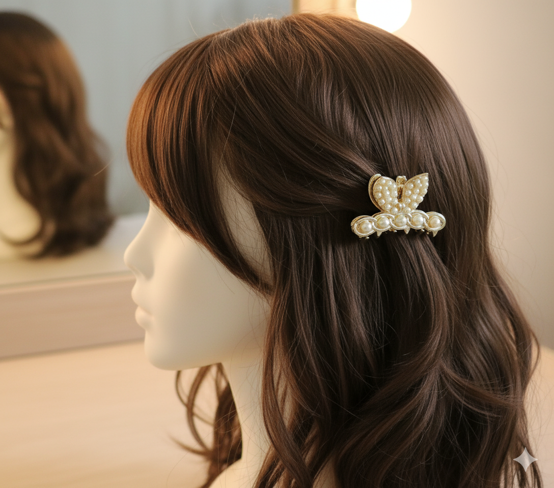 Shiny hair clips - photo 2