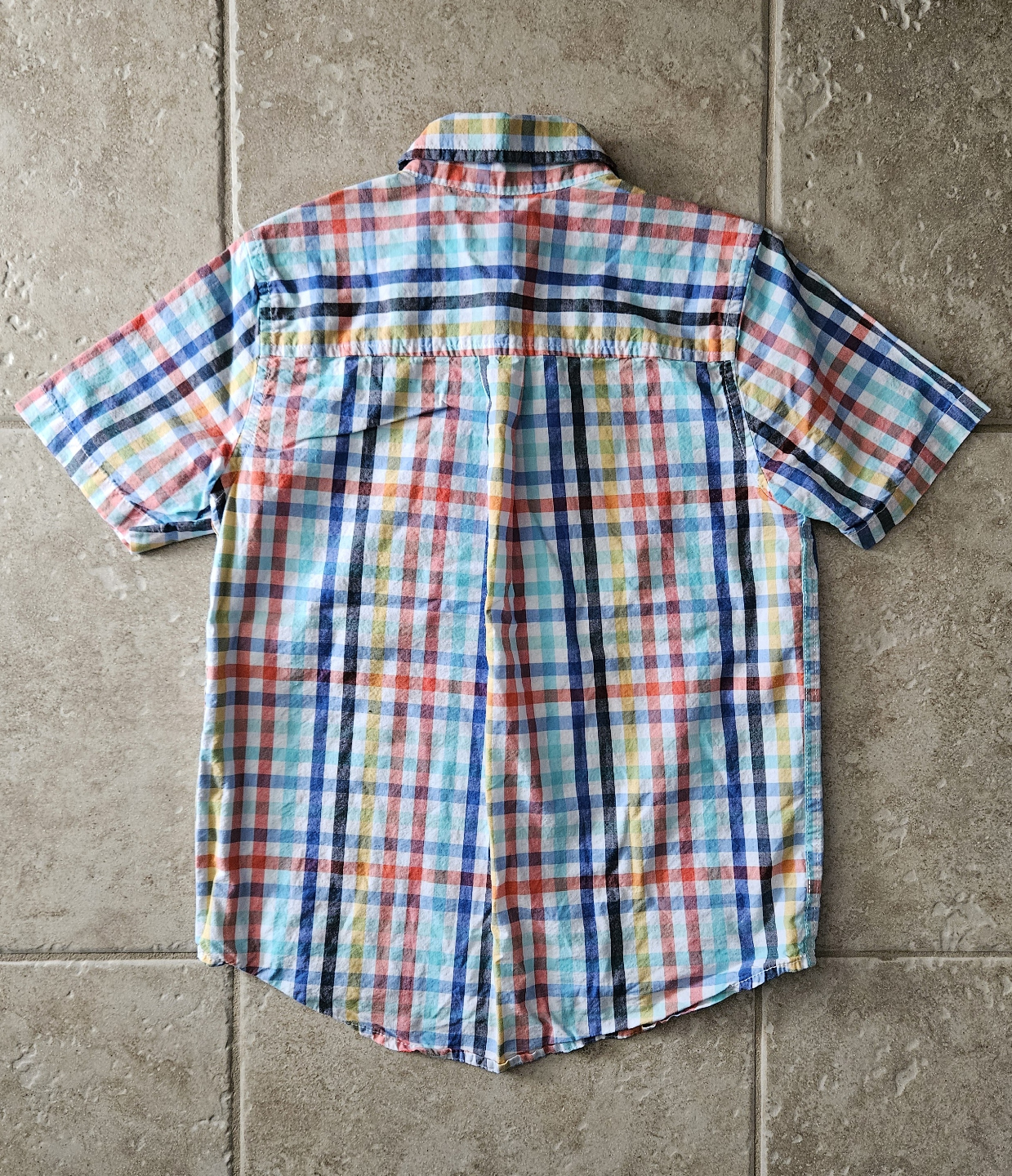 Size M (7/8) Children's Place Plaid Button-Down Shirt - photo 2