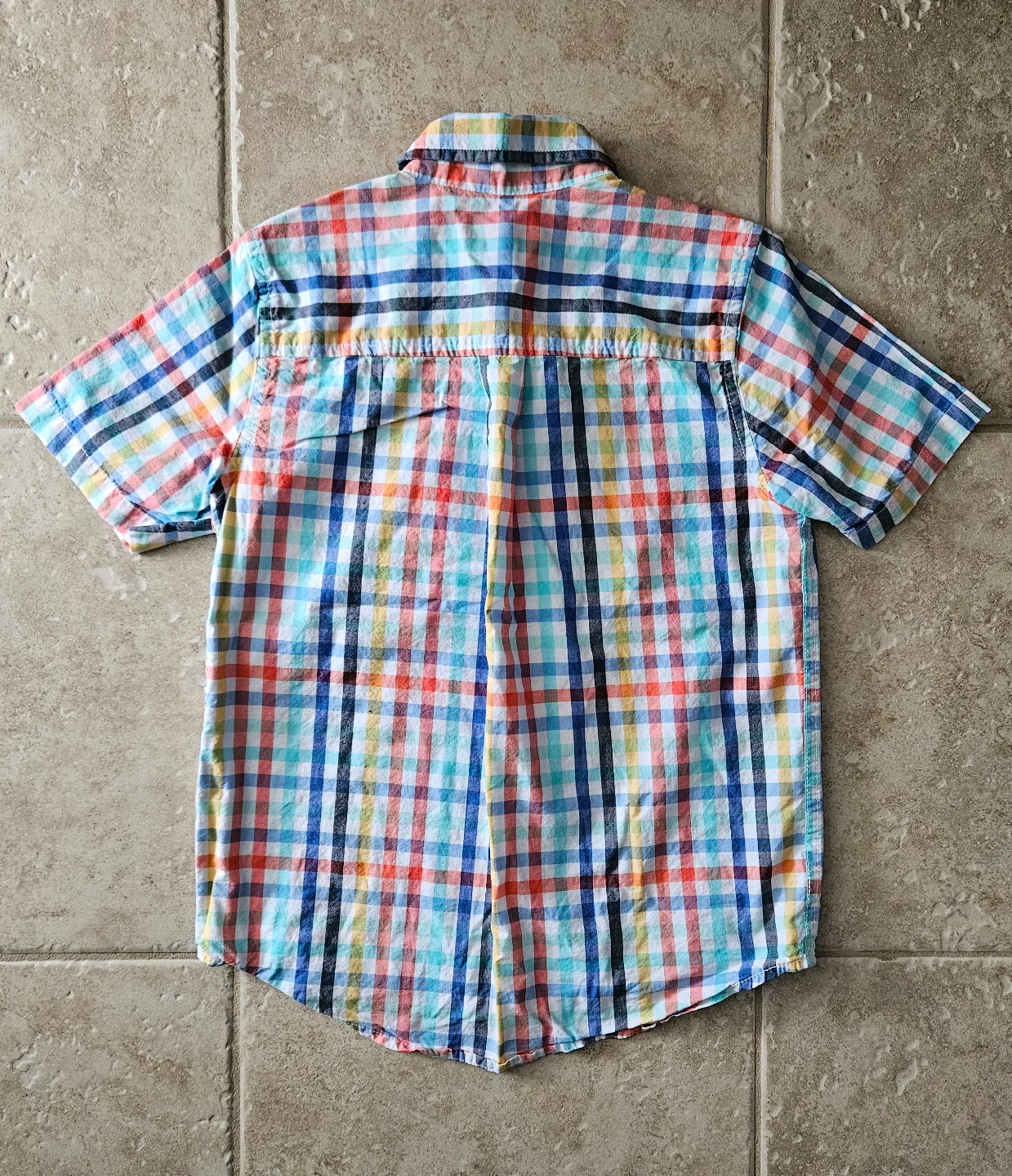 Size M (7/8) Children's Place Plaid Button-Down Shirt image indicator(2)