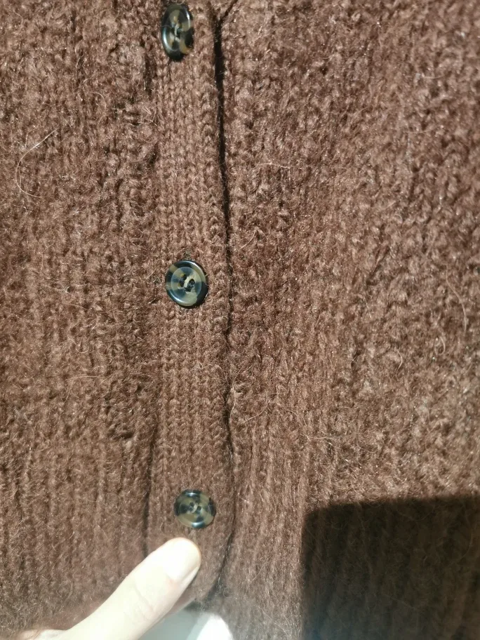 Pistola Lenore Collard Cropped Cardigan Brown large image indicator(3)