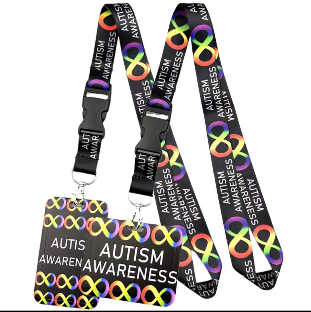 Autism Awareness Lanyard with ID Badge Holder
