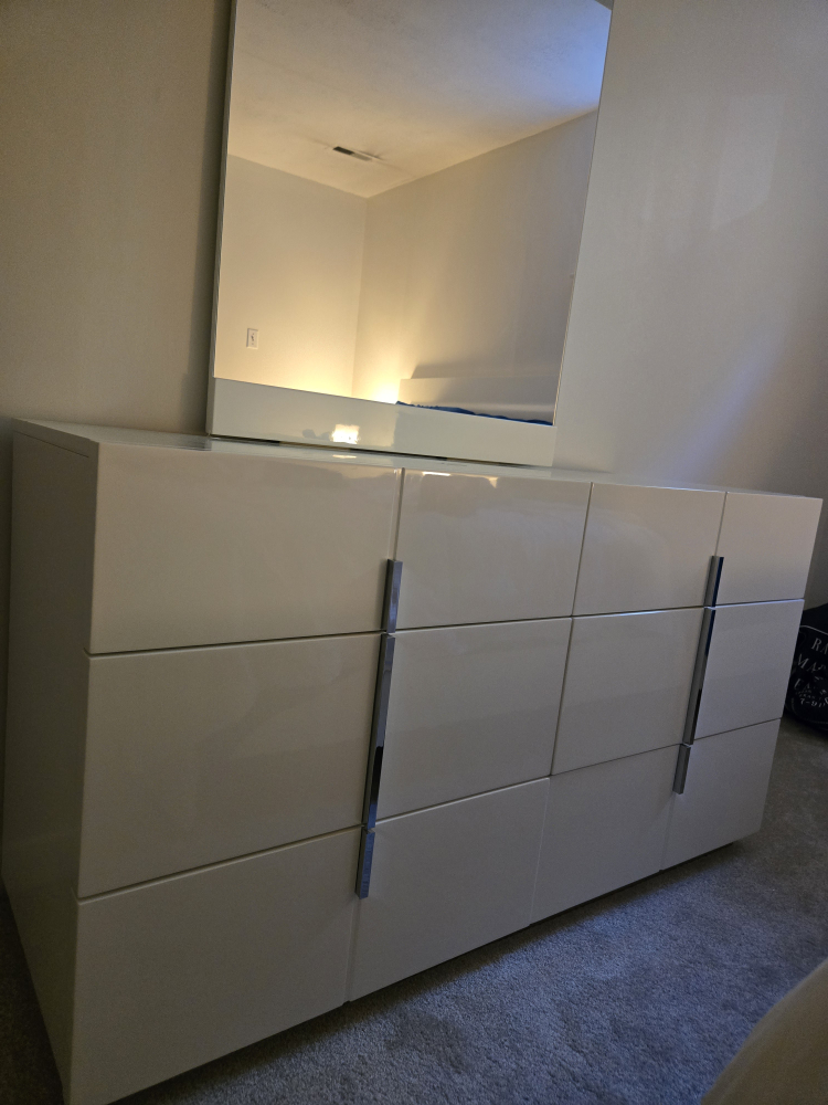 White Dresser with Mirror - photo 3