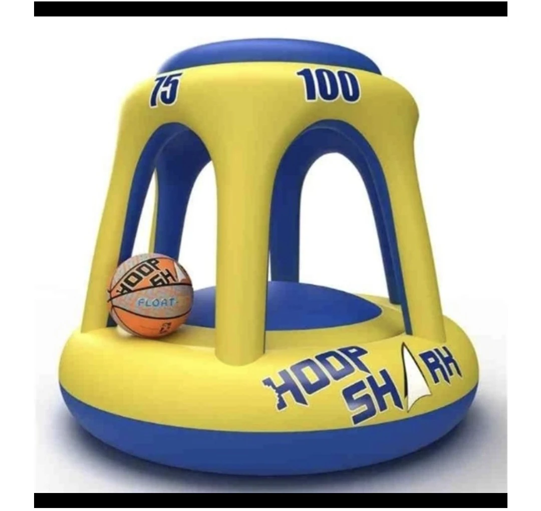 New Hoop Shark Swimming Pool Basketball Hoop Set