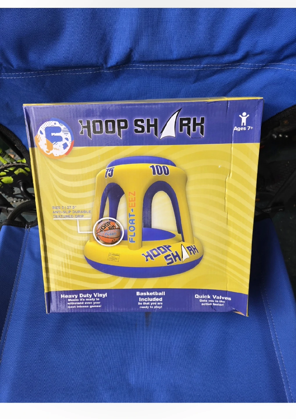 New Hoop Shark Swimming Pool Basketball Hoop Set - photo 2