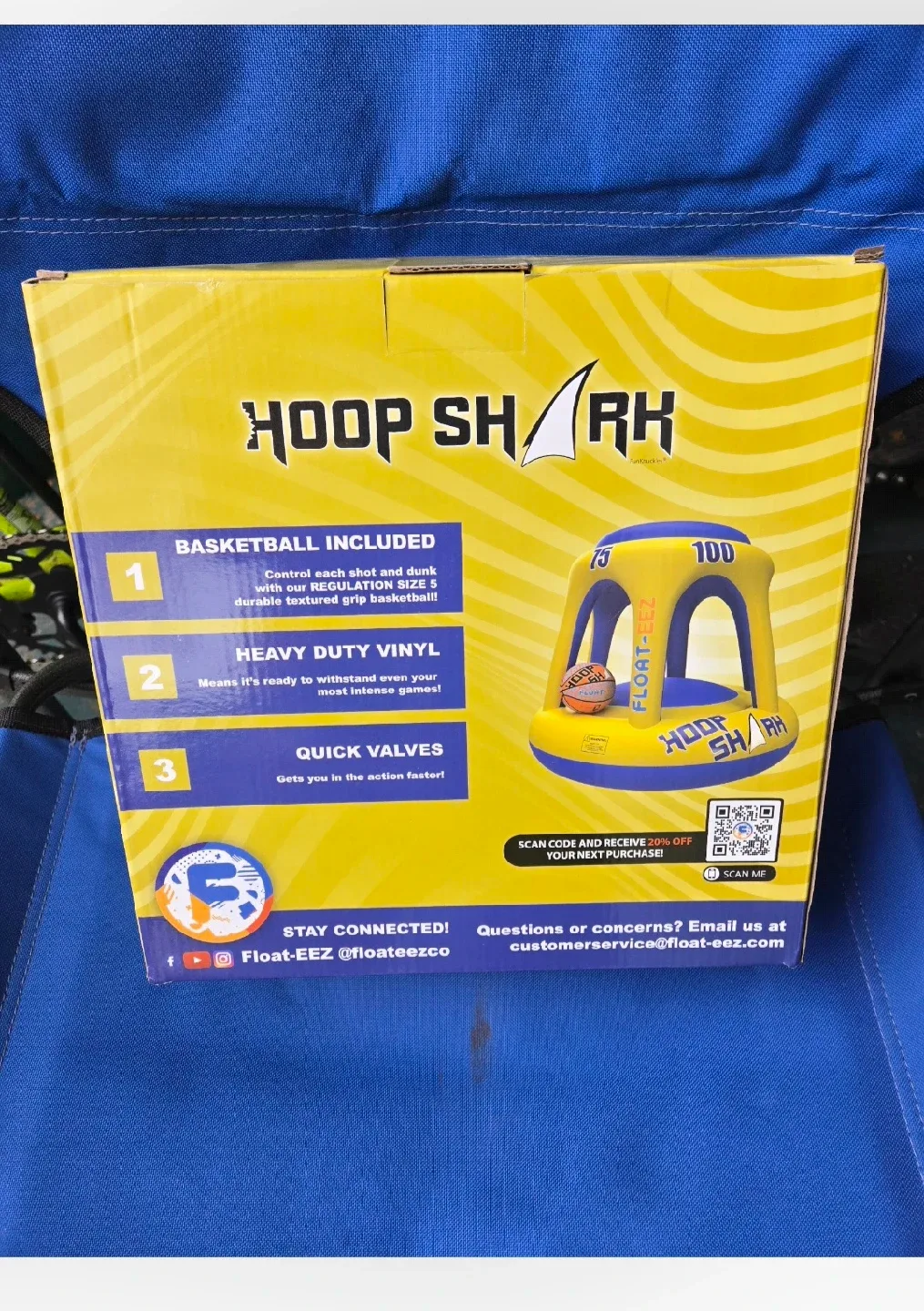 New Hoop Shark Swimming Pool Basketball Hoop Set image indicator(3)