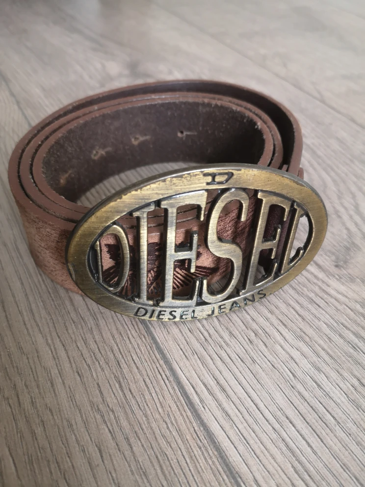 Diesel Leather Belt with Metal Buckle
