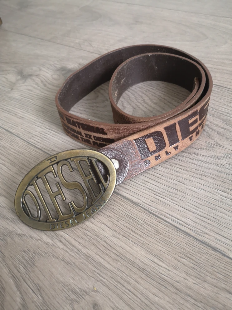 Diesel Leather Belt with Metal Buckle - photo 2