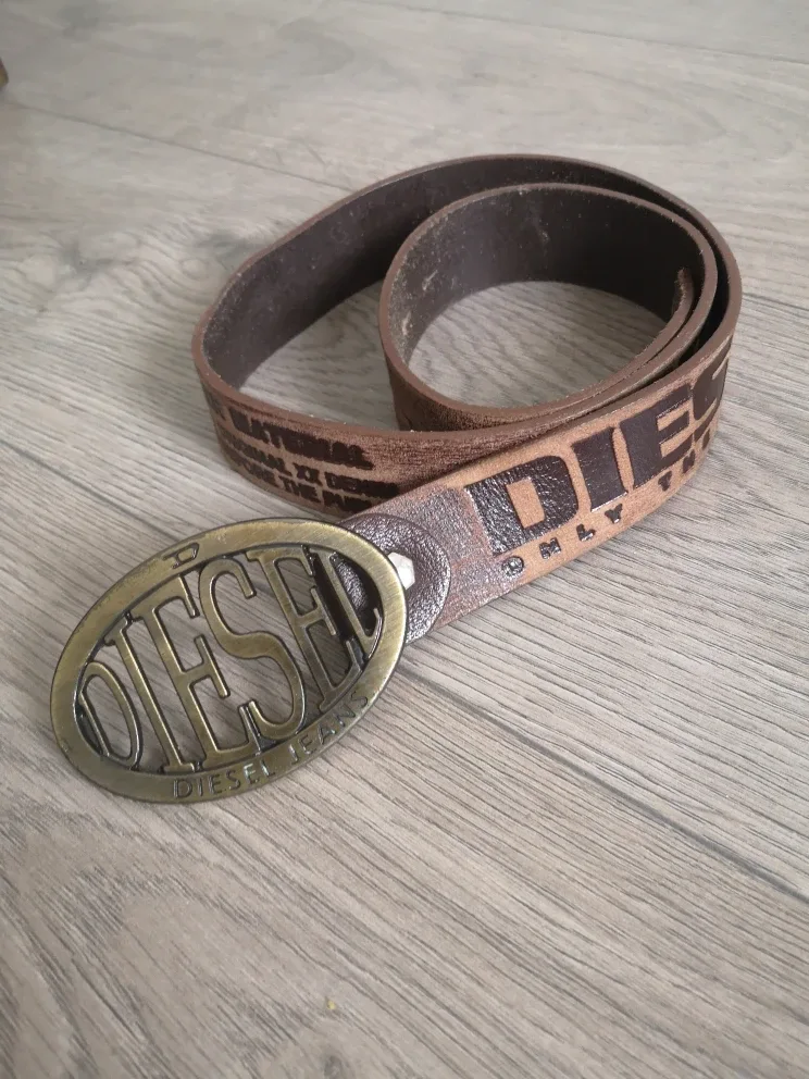 Diesel Leather Belt with Metal Buckle image indicator(2)