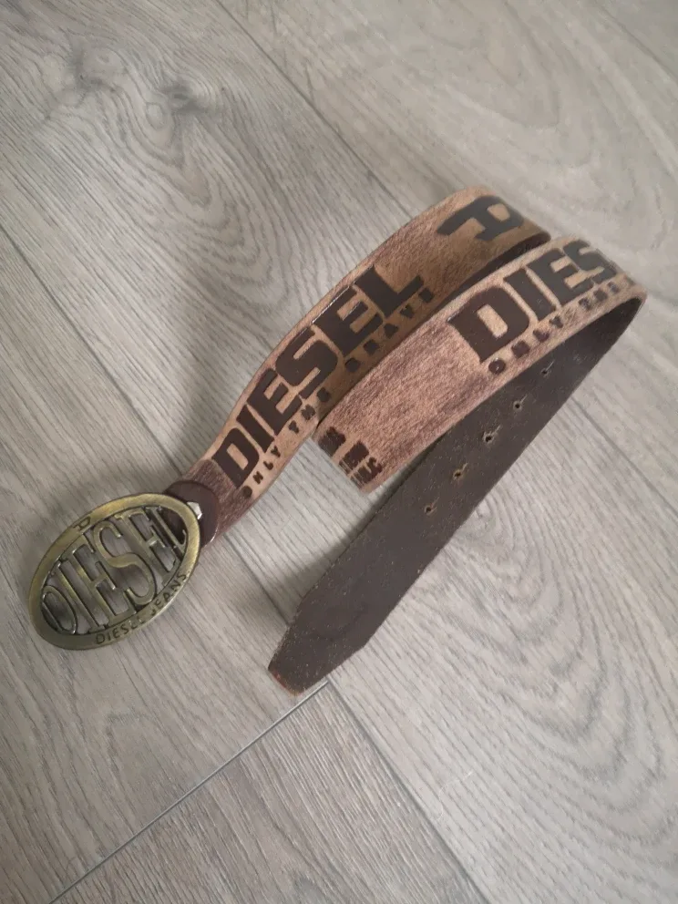 Diesel Leather Belt with Metal Buckle image indicator(3)