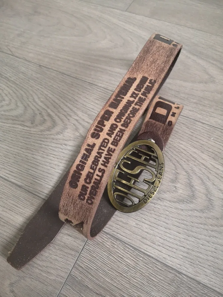 Diesel Leather Belt with Metal Buckle image indicator(4)