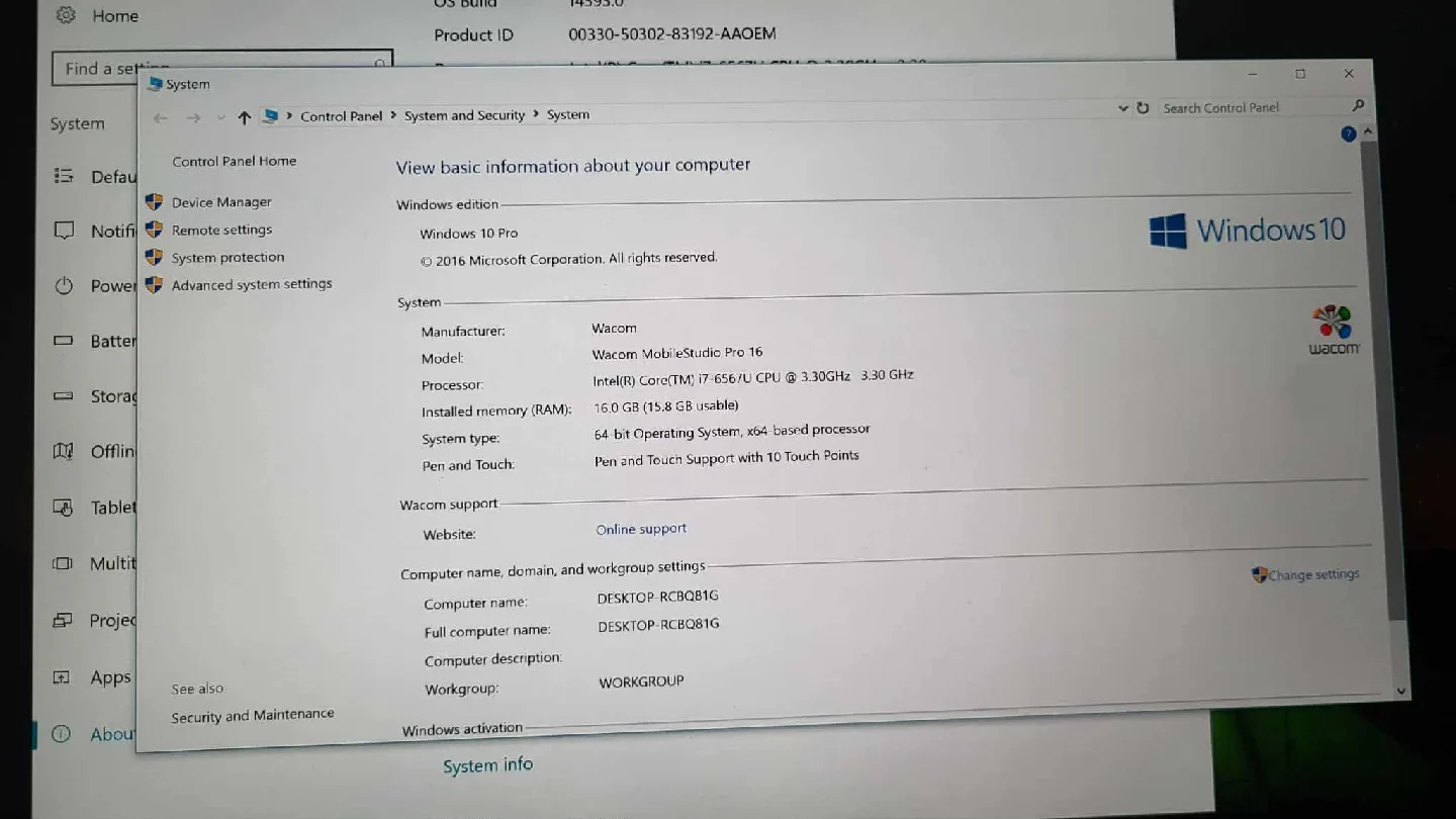 Wacom MobileStudio Pro 16" DTHW1620H image indicator(6)