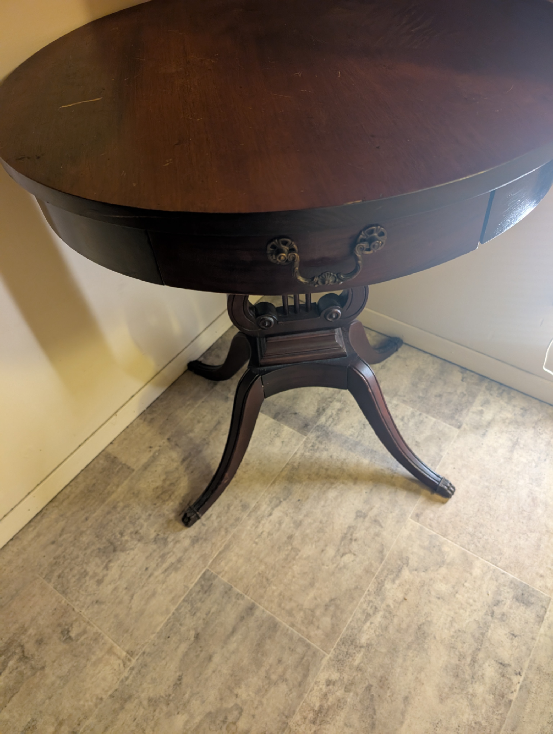 Vintage drum desk and retro Taiyo Desk Clock & Calendar - photo 5
