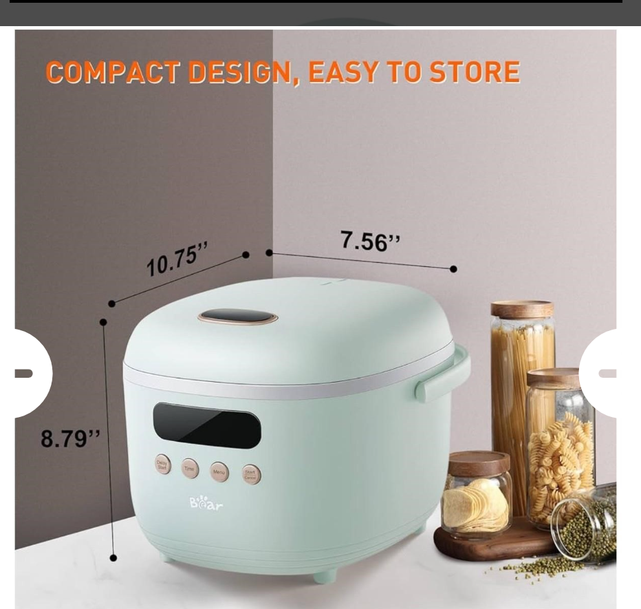 Bear Mini Rice Cooker - Mint Green