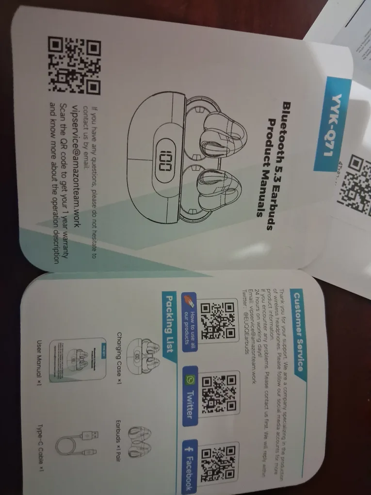 YYK-Q71 Clip On Wireless Earbuds - New image indicator(3)