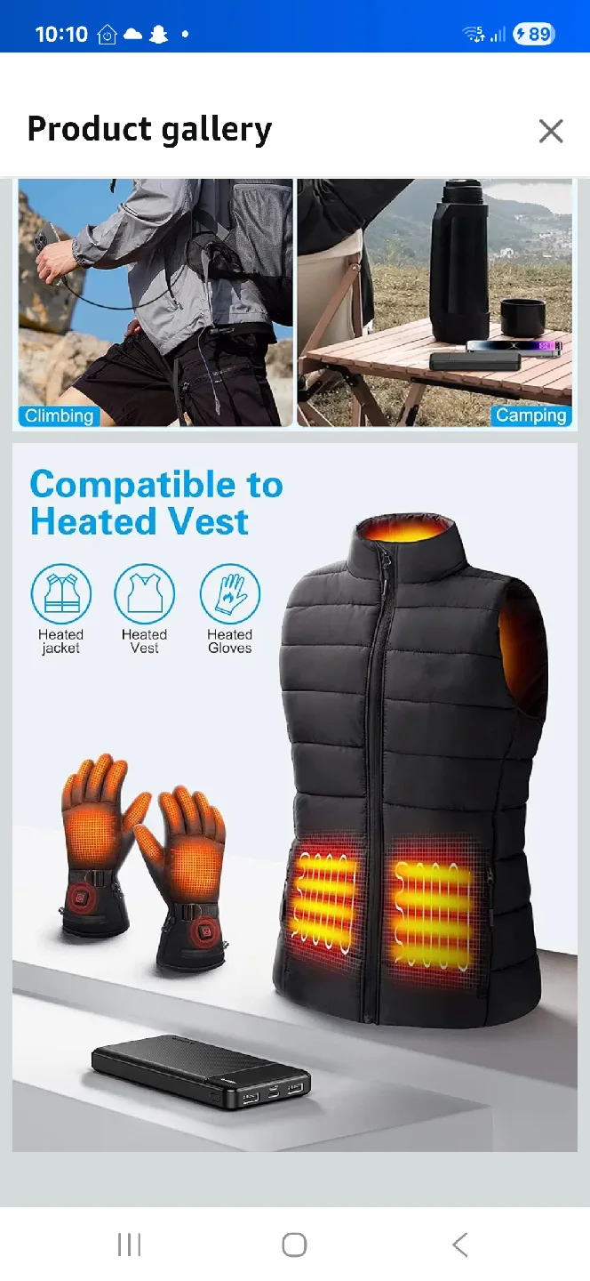 New10000mAh USB C Output Portable Charger Power Bank image indicator(5)