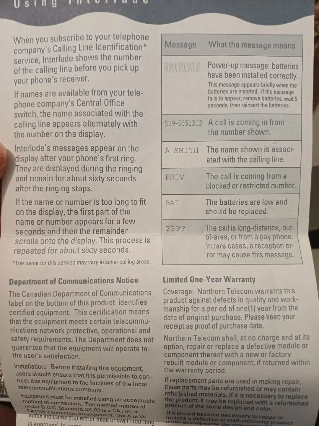 🥕 NEW Northern Telecom Interlude Xt+ Call Display Module 🥕 image indicator(6)