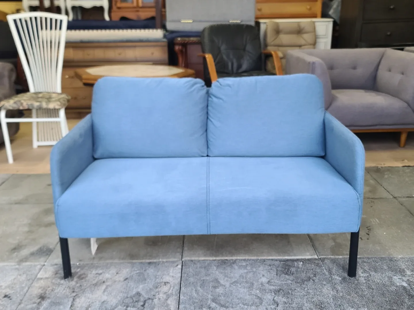 Blue Loveseat Sofa
