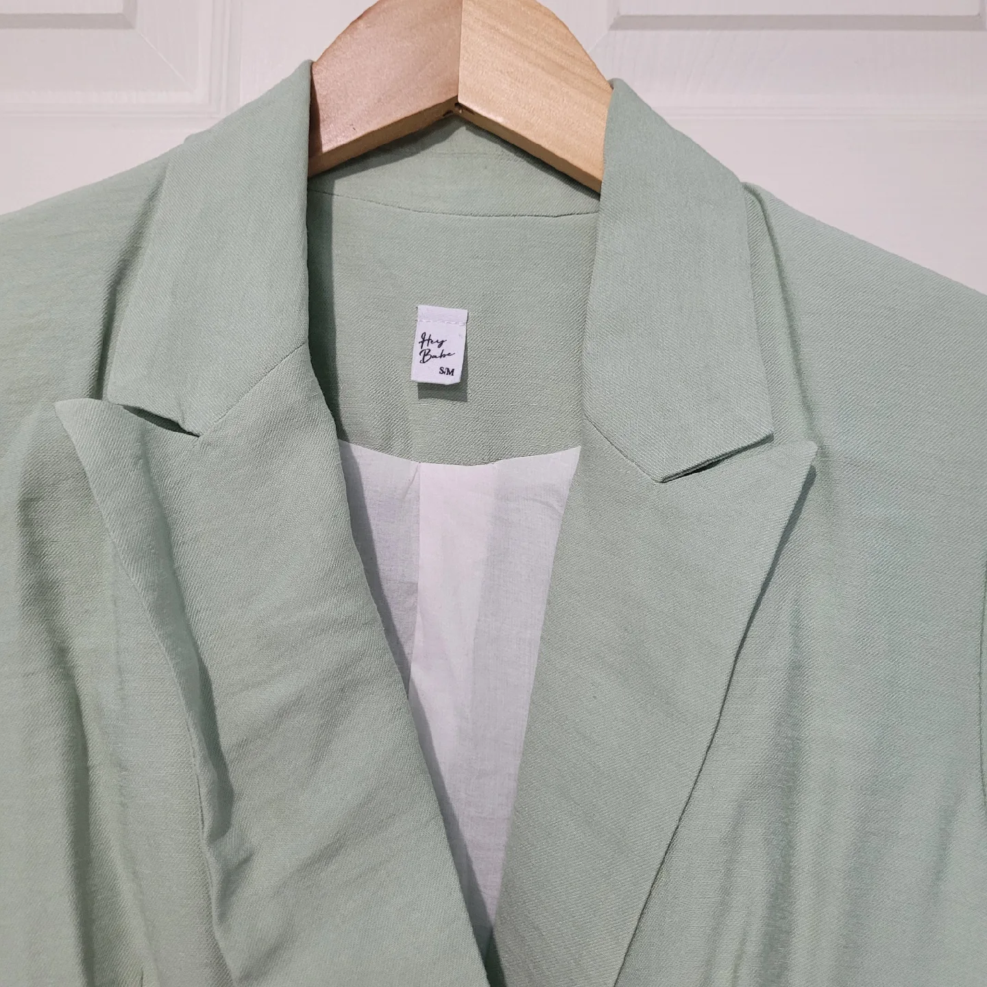 Hey Babe from M Light Green Blazer - Size S/M