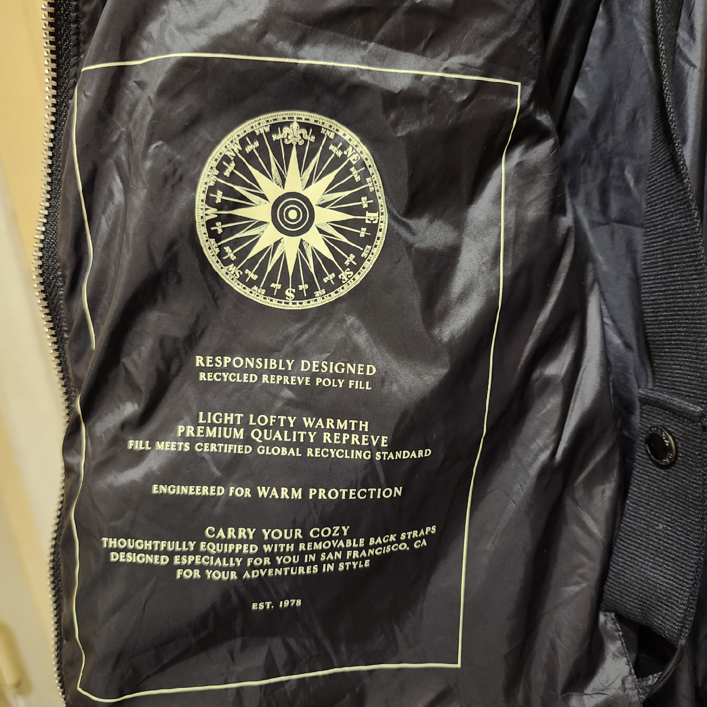 Banana Republic Black Puffer Jacket - Size M - photo 2