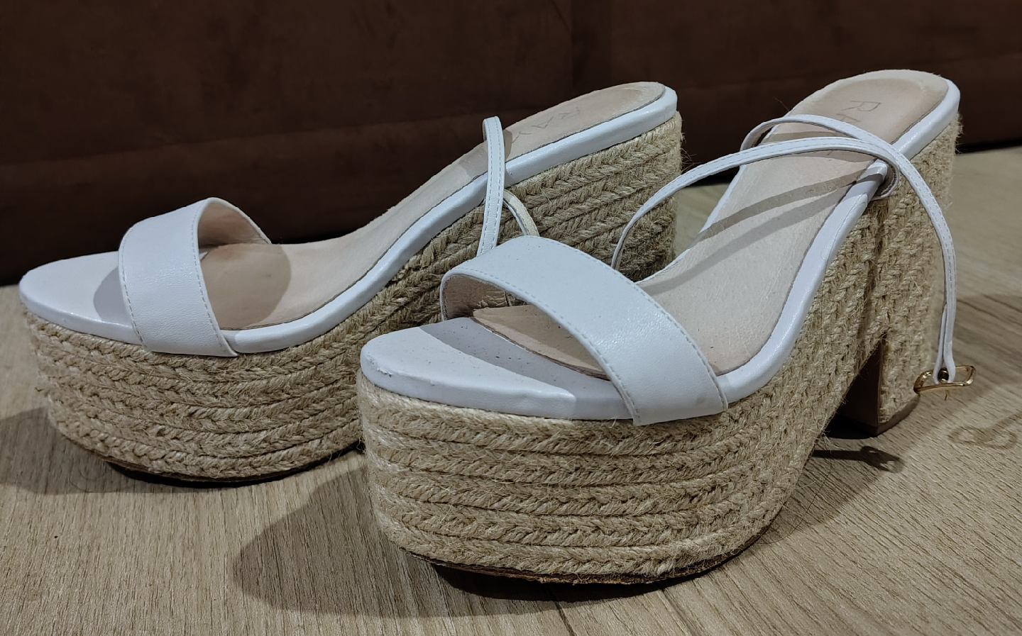 White Espadrille Platform Sandals