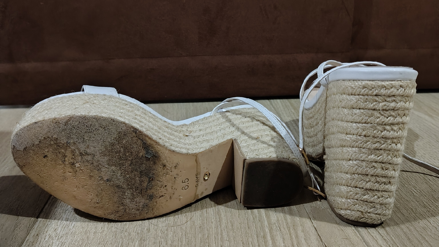 White Espadrille Platform Sandals - photo 3