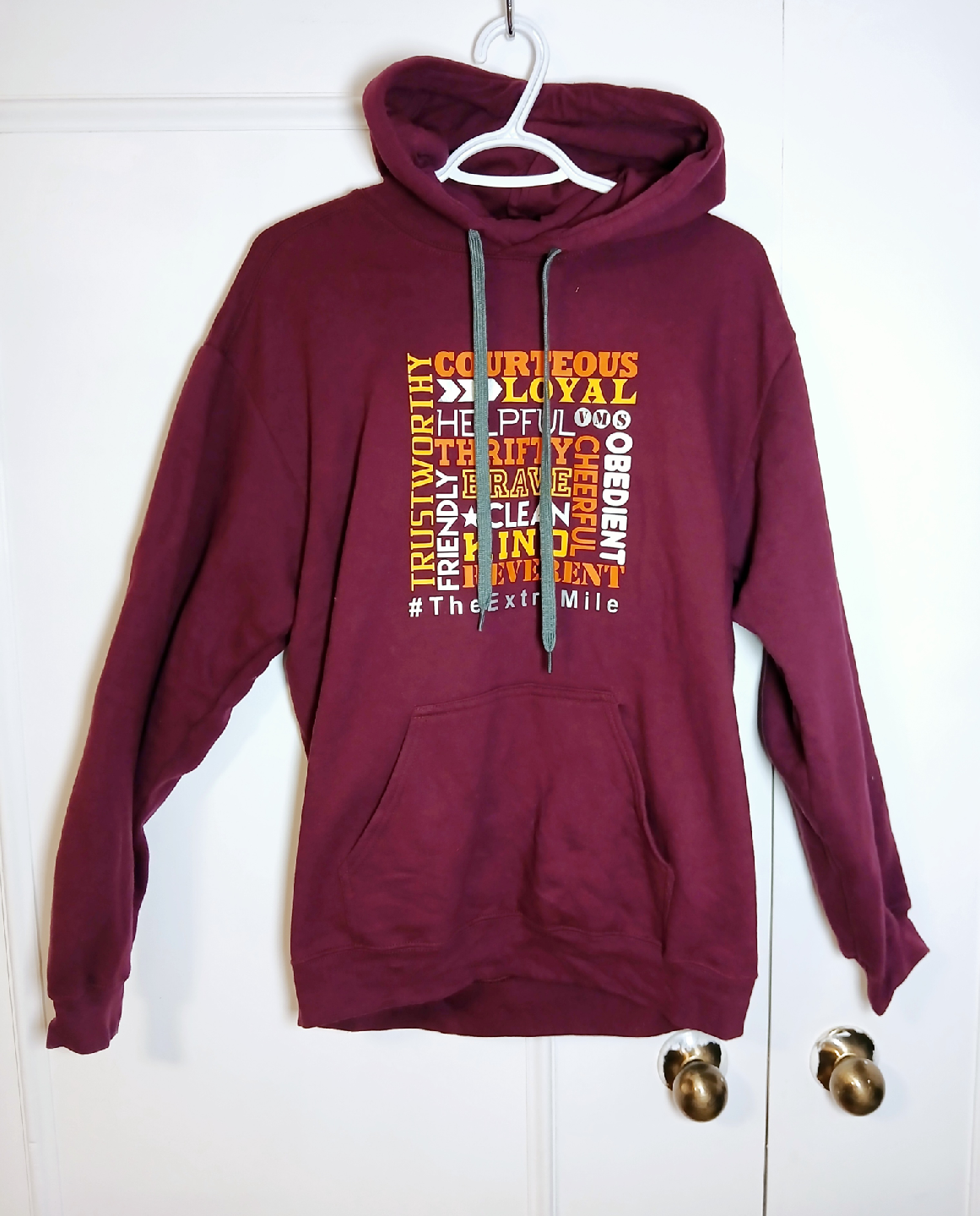 Size M Gildan Premium Red Hoodie