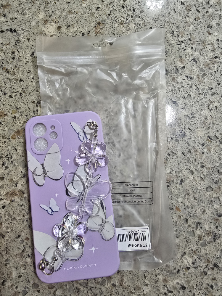 Luckis Coming iPhone 12 Case - Purple Butterfly