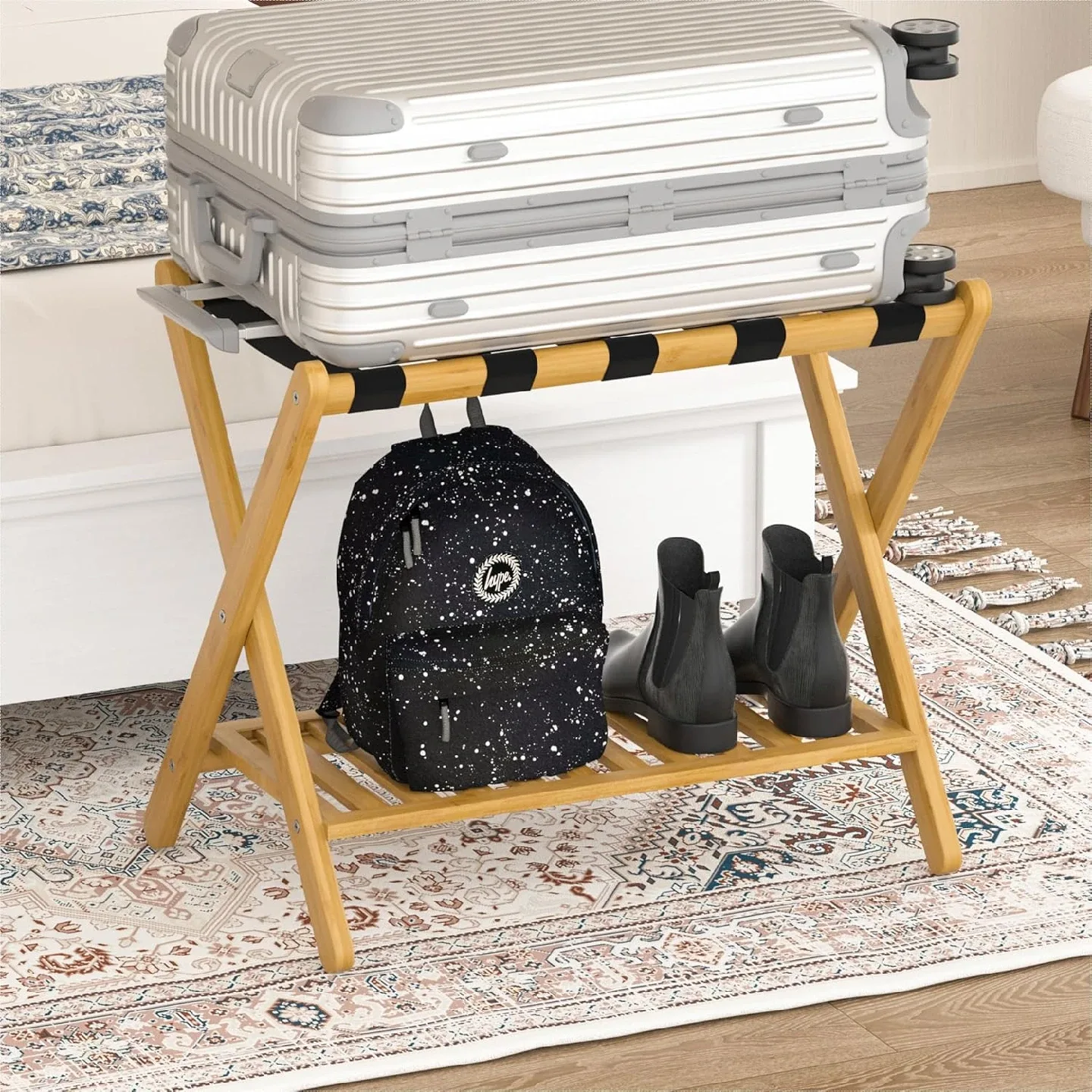 Luggage Rack Suitcase Stand BNIB image indicator(4)