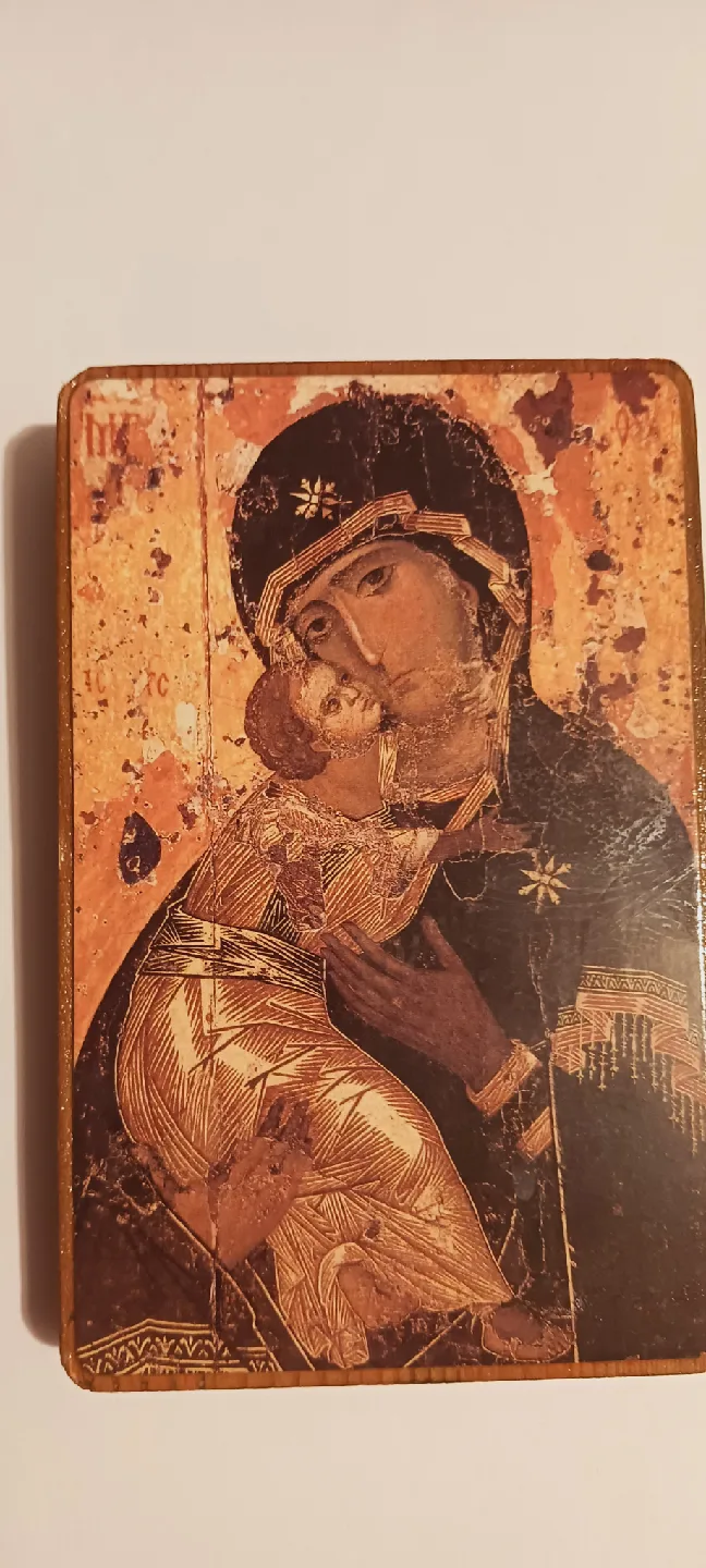 Miniature Vintage Wooden Icon thumbnail
