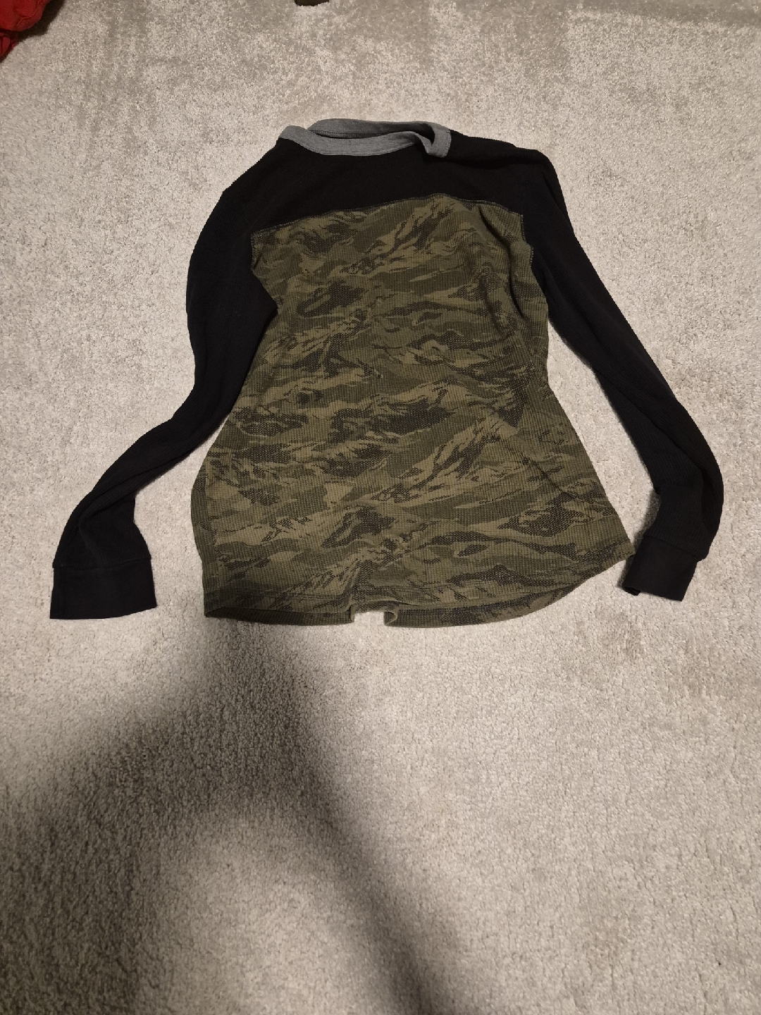Camo & Black Long Sleeve Shirt