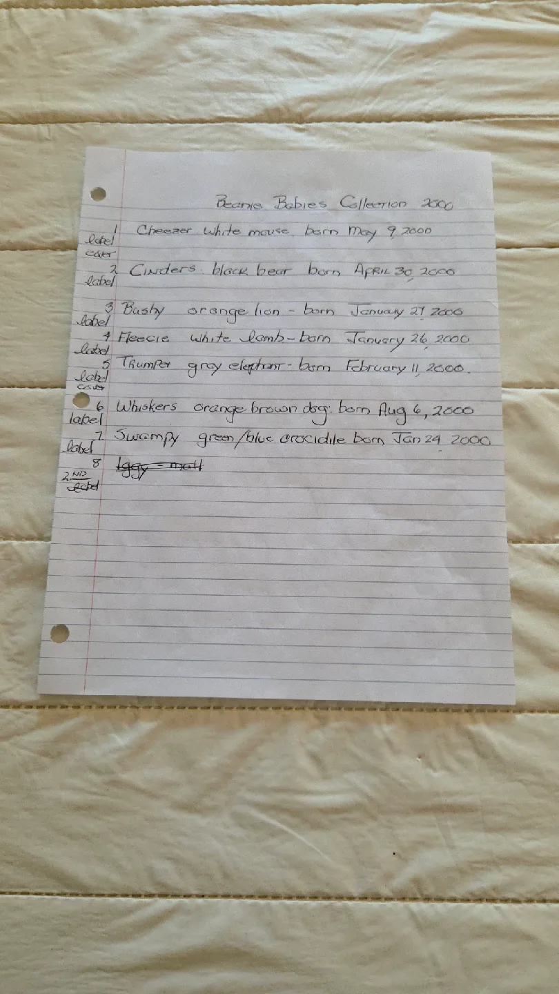 Beanie Babies  2000 labels image indicator(2)