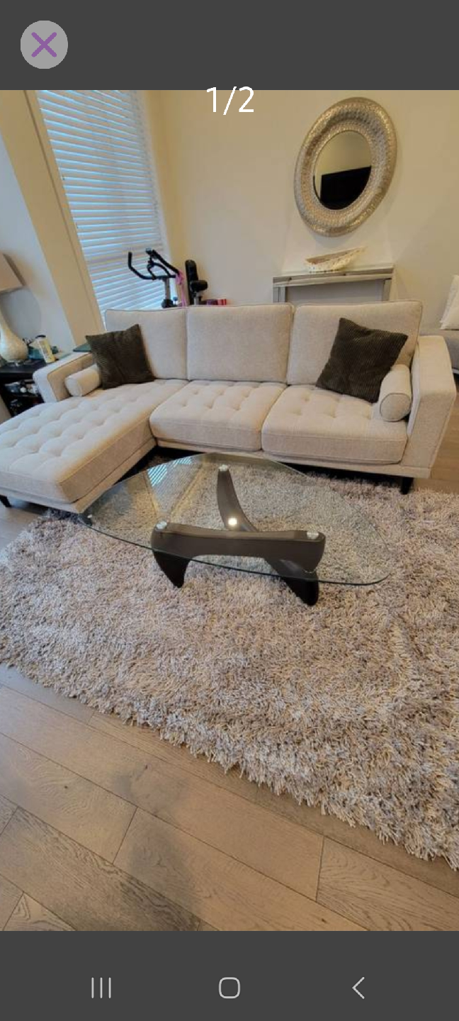 Shag Area Rug - Grey 5x 7.5 - photo 2